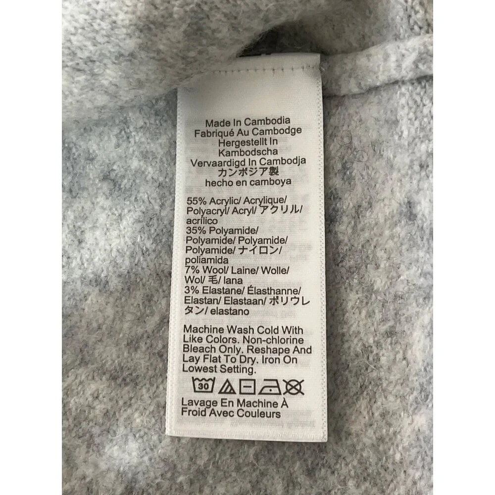 J.Crew Extra-Soft Gray Collared Pullover Sweater Long Sleeve Womens Size S - Picture 9 of 9